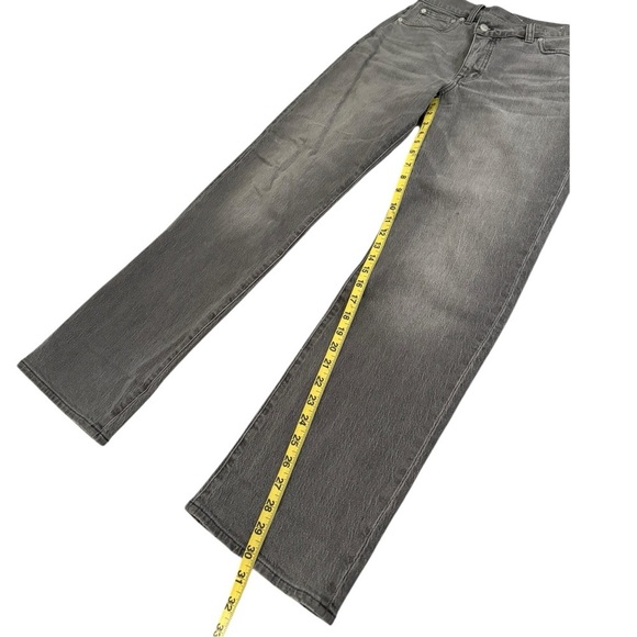 Madewell 90s Straight Jean Burwick Wash: Cross-Tab Gray Size 27 High Waist - Picture 8 of 13